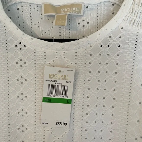 michael Kors Eyelet Peplum Sleeveless Top - Picture 4 of 11